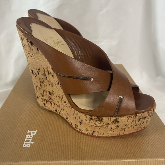 Christian Louboutin Marty Wedge Sandal - Picture 1 of 8